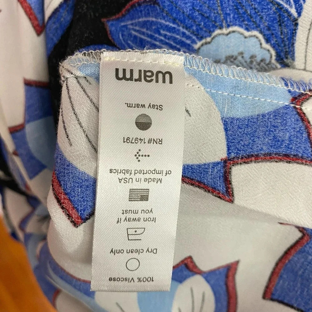 WARM Kimono Sleeve Dress Blue/White Floral‎ - Picture 12 of 12